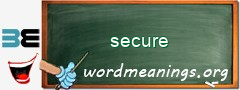 WordMeaning blackboard for secure